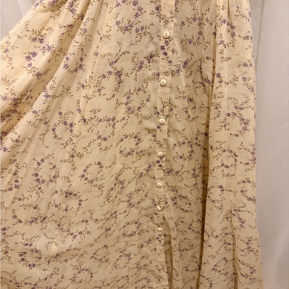 Gunne Sax by Jessica McClintock Cream Floral Midi Dress with lace detail size 10 - Picture 5 of 11